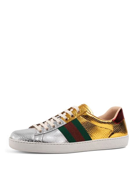 gucci new ace sneakers review|Gucci ace metallic snakeskin sneakers.